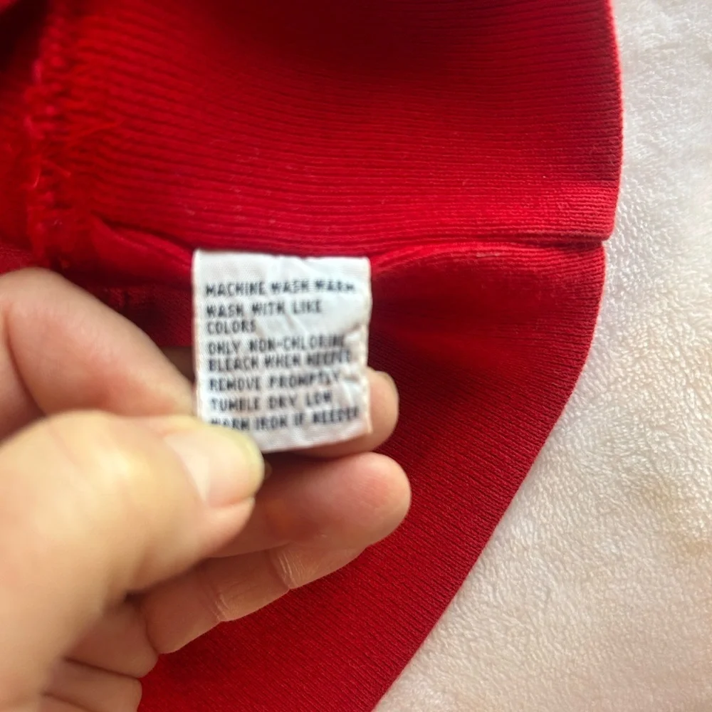 Vintage Polo by Ralph Lauren Red Zip Up Sweater with High Collar